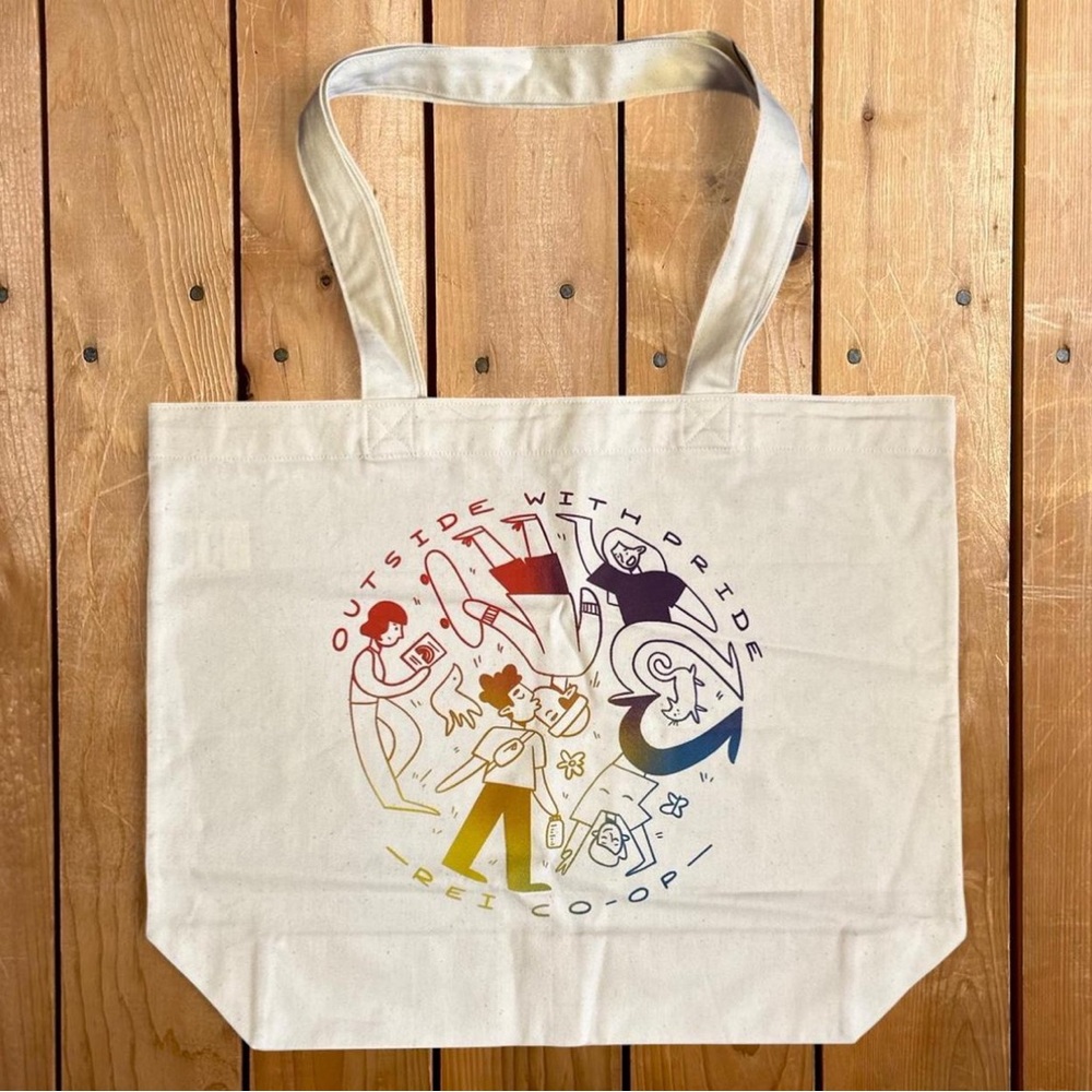 NWT REI Co-op Outside With Pride Canvas Tote Bag